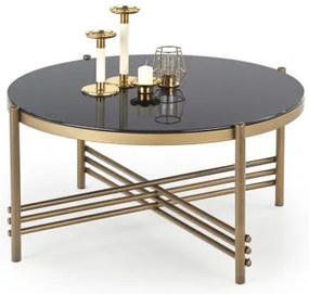 Konferenčný stolík ISMENA 41x80 cm zlatá/čierna