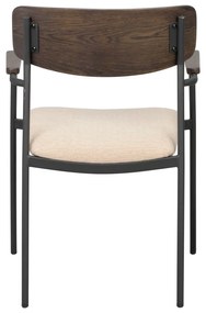 Krémovo-tmavohnedé jedálenské stoličky v súprave 2 ks Maymont – Rowico