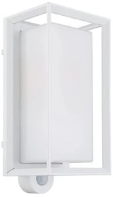 Globo 31982WS - Vonkajšie nás. sviet. so senzorom LOGANA 1xE27/60W/230V IP44 biela