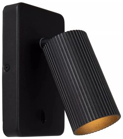 Lucide 09239/11/30 - Nástenné bodové svietidlo CLUBS 1xGU10/40W/230V čierna