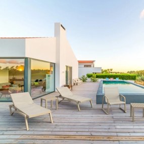 PACIFIC záhradné lehátko taupe/taupe