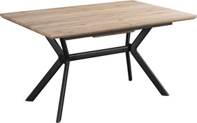 XXXLutz JEDÁLENSKÝ STÔL, prírodná farba, čierna, 140/90/76 cm MID.YOU - Stoly - 000055013301