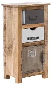 furniture-nabytek.cz - Masívna kúpeľňová spodná skrinka Pune z mangového dreva, lakovaná, viacfarebná – 42×30×80 cm