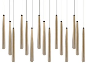 LED závesné svietidlo v zlatej farbe Cala – Trio Select