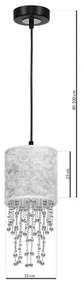 Luster na lanku ALMERIA 1xE27/60W/230V