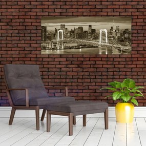 Obraz - Zlaté veľkomesto (120x50 cm)