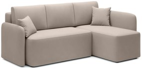 AKCIA Béžová rohová sedacia súprava HADSON - pravý roh II. akosť