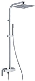 Alpi Una - Sprchová batéria nástenná, pevná sprcha + ručná sprcha – komplet, biela matná UN18SM2251BI