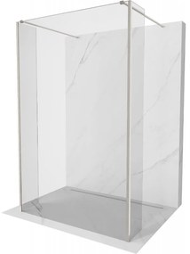 Mexen Kioto voľne stojaca sprchová stena 180 x 30 x 30 cm, transparentná, kartáčovaný nikel - 800-180-030-222-97-00-030