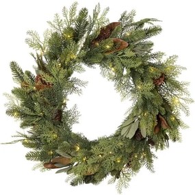 STAR TRADING Svietiaci vianočný veniec Mixi Ø 60 cm