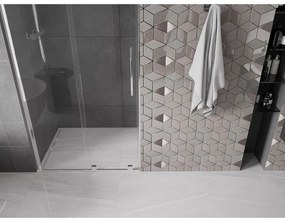 Mexen Velar L, posuvné sprchové dvere do otvoru 90 cm, 8mm číre sklo, chrómová, 871-090-003-01-01