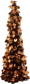 Bronzový lesklý vianočný stromček Sparkling – 14*14*60 cm