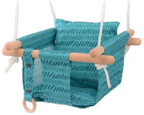 2Kids Toys -&nbsp;Detská textilná hojdačka tyrkysová