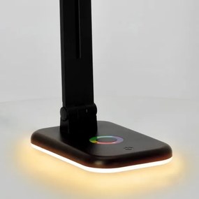 LED RGBW Stmievateľná stolná lampa NOBLITE LED/7W/5V 3000/4000/6500K čierna