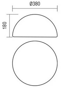 Redo 90167 - Vonkajšie svietidlo BLOB 1xE27/23W/230V priemer 38 cm IP65 biela