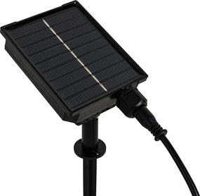 Bodové svetlo čierne 60 cm vrátane nabíjateľnej LED a solárnej IP65 - Adalind