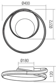 Redo 01-4354 - LED stmievateľné nástenné svietidlo TORSION LED/30W/230V biela