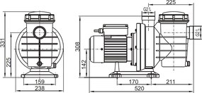 Hanscraft Bazénové čerpadlo BOXER 370