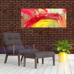 Obraz abstrakcie - maľba (120x50 cm)