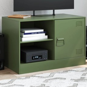 TV skrinka olivovo-zelená 67x39x44 cm oceľ 841699