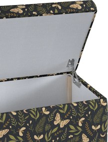 Truhlica čalúnená farba produktu čierna látka vzorované