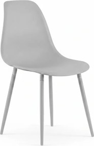 Jedálenská stolička OSAKA plastová, svetlo sivá