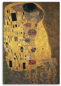 Obraz na plátně REPRODUKCE Gustav Klimt - Polibek - 80x120 cm