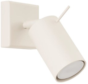 Bodové svietidlo Ring, 1x béžové kovové tienidlo, (možnosť polohovania)