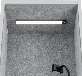 Akustická kabína SALLY MentalBox 600 mm – sivý korpus, sivé sedadlo