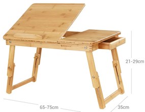 Bambusový stolík na laptop