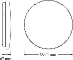 Osram - LED stropné svietidlo CEILING ROUND LED/24W/230V 6500K pr. 37 cm biele