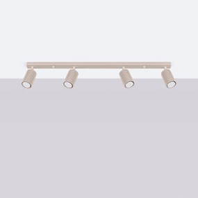 Bodové svietidlo Karbon, 4x tmavobéžové hliníkové tienidlo, (možnosť polohovania)