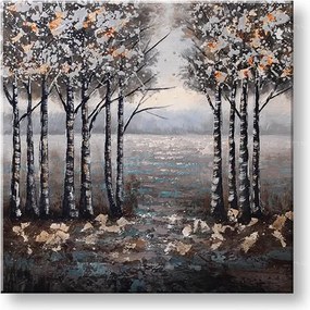 Maľovaný obraz na stenu STROMY 70x70 cm