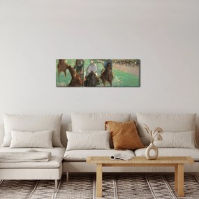 Obraz - Edouard Manet, At the Races, reprodukcia (s hodinami) (90x30 cm)