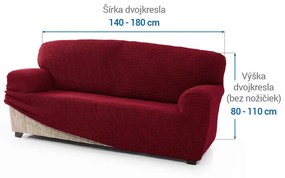 Super strečové poťahy NIAGARA bordó dvojkreslo (š. 140 - 180 cm)
