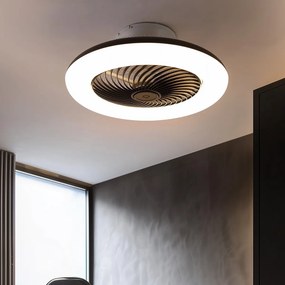 Stropný ventilátor čierny 55,5 cm vrátane LED stmievateľný s diaľkovým ovládaním - Clima
