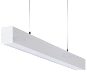 KANLUX Závesné osvetlenie pre LED trubice T8 AMADEUS, 1xG13, 36W, 124x150x6cm, biele, mikroprizmatický difú