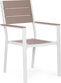 MultiGarden Sada 2 záhradných stoličiek HDPE oceľ - biela MultiGarden