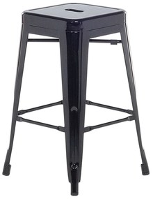 Sada 2 oceľových barových stoličiek 60 cm čierna CABRILLO Beliani