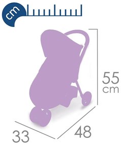 Rappa DeCuevas 90276 Športový kočík pre bábikyMagic Bubble 2024 - 55 cm
