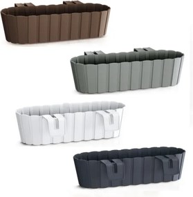 Plastový balkónový kvetináč DDECZ400 38,3 cm - sivý kameň