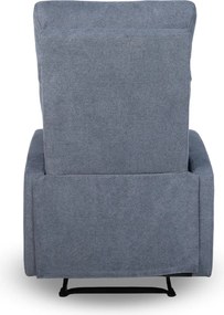 Relaxačné polohovacie TV kreslo FIORE — látka, sivá, nosnosť 130 kg