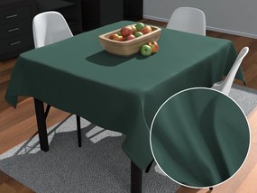 Biante Štvorcový bavlnený saténový obrus ST-018 Tmavý lesný zelený 100x100 cm