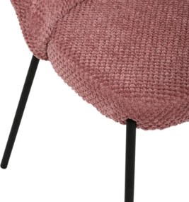 Jedálenská stolička bouclé, ružová CT-W1077 PINK2