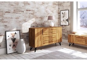 Vysoká komoda z dubového dreva 182x100 cm Golo - The Beds
