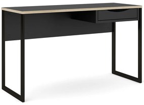 Čierny pracovný stôl Tvilum Function Plus, 130 x 48 cm