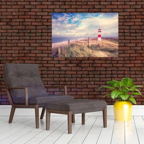 Obraz - Červený maják (90x60 cm)