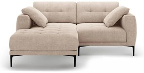 Svetlohnedá rohová pohovka (ľavý roh/s leňoškou) Bemy – Micadoni