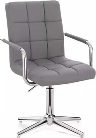 LuxuryForm DESIGN Stolička VERONA na striebornom kríži - šedá