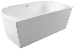 Aqualine Aqualine, TAJO nástenná stojaca vaňa 170x80cm, biela, E1980